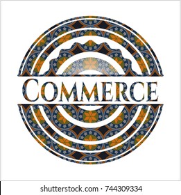 Commerce arabesque emblem. arabic decoration.