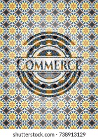 Commerce arabesque style emblem. arabic decoration.