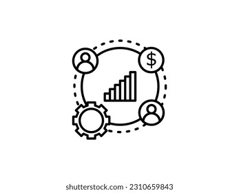 commerce business concept , shopping and collect order, icon, delivery services steps, receive order in pick up point, online shop - editable stroke vector illustration