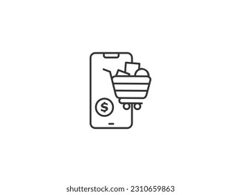 commerce business concept , shopping and collect order, icon, delivery services steps, receive order in pick up point, online shop - editable stroke vector illustration