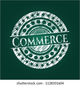 Commerce chalkboard emblem