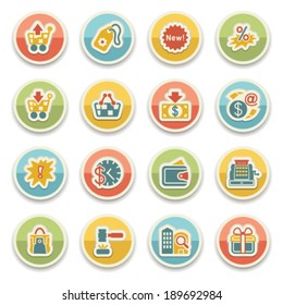 Commerce color icons.
