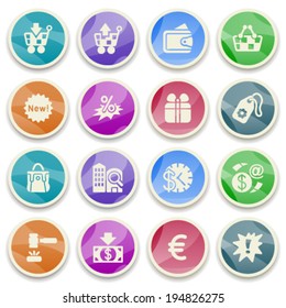 Commerce color icons.