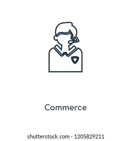 Commerce concept line icon. Linear Commerce concept outline symbol design. This simple element illustration can be used for web and mobile UI/UX.