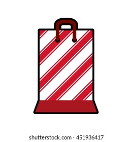 Commerce concept represented by shopping bag icon. Isolated and flat illustration
