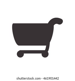 Commerce concept represented by shopping cart icon. Isolated and flat illustration