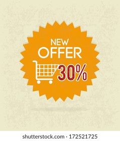 commerce design over beige background vector illustration