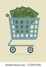 commerce design over  beige   background vector illustration