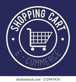 commerce design over  purple  background vector illustration