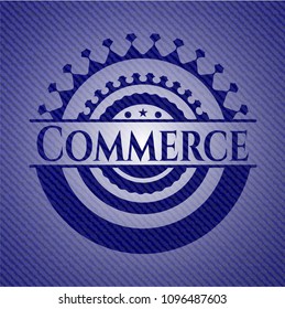  Commerce emblem with jean high quality background