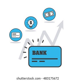 commerce and finance flat icons vector illustration design