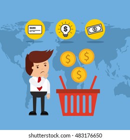 commerce and finance flat icons vector illustration design