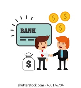 commerce and finance flat icons vector illustration design