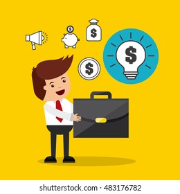 commerce and finance flat icons vector illustration design