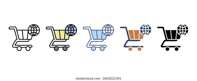 Commerce icon with multiple style