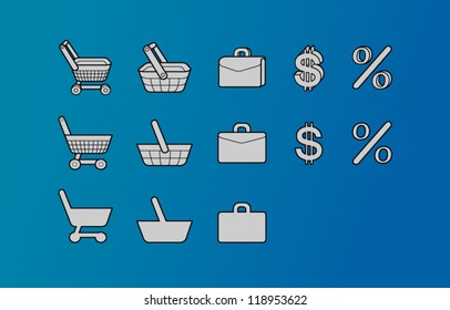 commerce icon pack, business