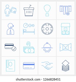 Commerce icon set and basket with kit, cashback and exclusive. Operator related commerce icon vector for web UI logo design.