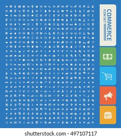 Commerce icon set design,clean vector