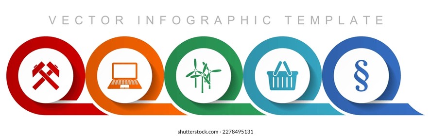 Commerce icon set, miscellaneous icons such as mining, laptop, wind turbine, shop basket and law for webdesign and mobile applications, flat design infographic vector template in eps 10