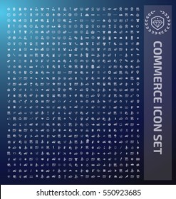Commerce icon set,clean vector