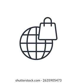 Commerce-Symbol. vector.Editable stroke.linear style Zeichen zur Verwendung Web-Design, logo.Symbol-Illustration.