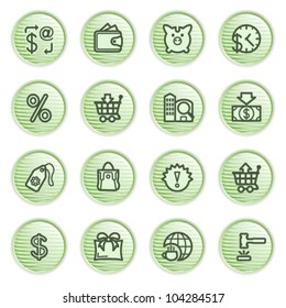 Commerce icons. Green series.