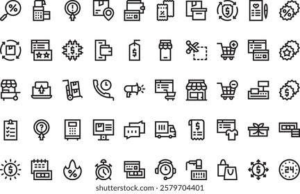 Commerce icons High-Quality Vector Icons Collection with Editable Stroke. Ideal for Professional and Creative Projects