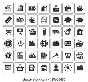 Commerce icons set