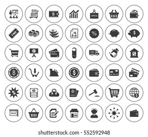 Commerce icons set