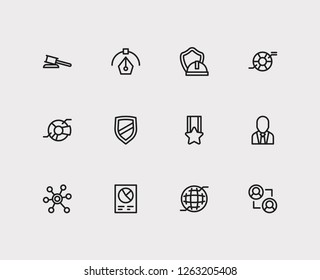Commerce icons set. Circle infographic and commerce icons with business person, web and graphic design. Set of professional for web app logo UI design.