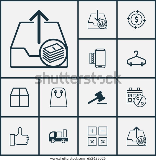Commerce Icons Set. Collection Of Black Friday,\
Recommended, Peg And Other Elements. Also Includes Symbols Such As\
Count, Delivery,\
Download.