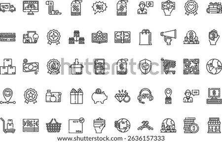 Commerce icons icons Simple vector icon. Illustration symbol design template for web mobile UI element. 