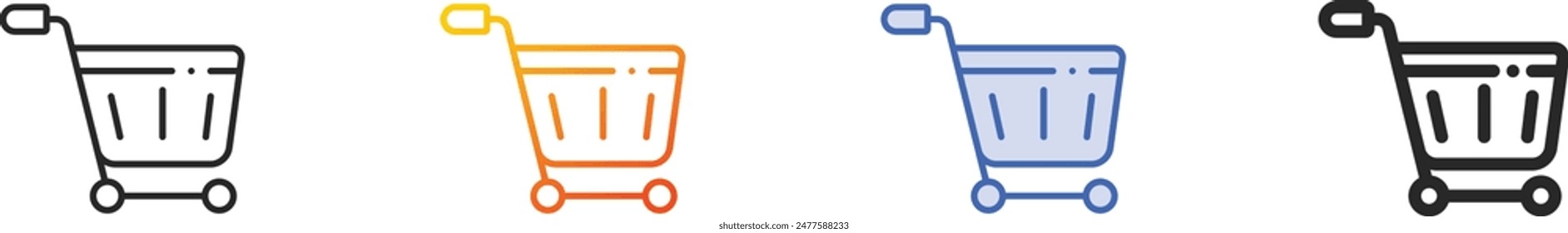 commerce icon.Thin Linear, Gradient, Blue Stroke and bold Style Design Isolated On White Background