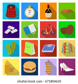 , commerce, industry, business and other web icon in flat style.sports, cooking, celebration, icons in set collection.