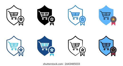 Commerce law icon set multiple style collection 
