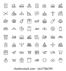 Commerce line icon set. Collection of high quality black outline logo for mobile concepts and web apps. Commerce set in trendy flat style. Vector illustration on a white background