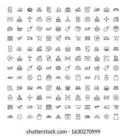 Commerce line icon set. Collection of high quality black outline logo for mobile concepts and web apps. Commerce set in trendy flat style. Vector illustration on a white background