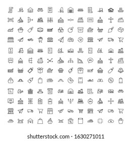 Commerce line icon set. Collection of high quality black outline logo for mobile concepts and web apps. Commerce set in trendy flat style. Vector illustration on a white background