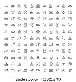 Commerce line icon set. Collection of high quality black outline logo for mobile concepts and web apps. Commerce set in trendy flat style. Vector illustration on a white background