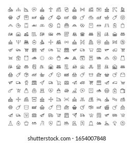 Commerce line icon set. Collection of high quality black outline logo for mobile concepts and web apps. Commerce set in trendy flat style. Vector illustration on a white background