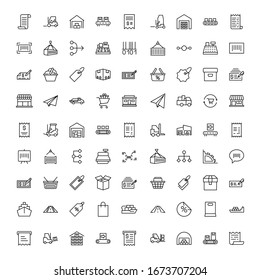 Commerce line icon set. Collection of high quality black outline logo for mobile concepts and web apps. Commerce set in trendy flat style. Vector illustration on a white background