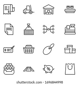 Markierungszeilensymbol. Kollektion von hochwertigem schwarzen Umriss-Logo für mobile Konzepte und Web-Apps. Der Handel ist im trendigen, flachen Stil gehalten. Vektorillustration auf weißem Hintergrund