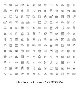 commerce line icons set. Stroke vector elements for trendy design. Simple pictograms for mobile concept and web apps. Vector line icons isolated on a white background. 