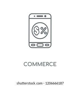 Commerce linear icon. Commerce concept stroke symbol design. Thin graphic elements vector illustration, outline pattern on a white background, eps 10.