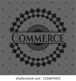 Commerce realistic black emblem