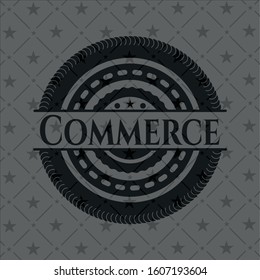 Commerce realistic dark emblem. Vector Illustration. Detailed.