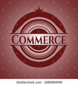  Commerce red emblem. Retro