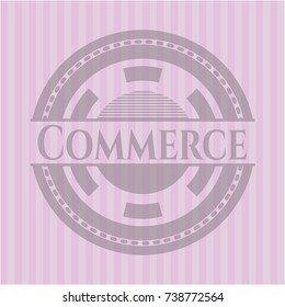Commerce retro pink emblem
