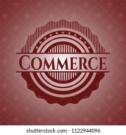 Commerce retro red emblem