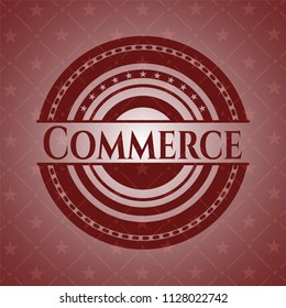 Commerce retro red emblem